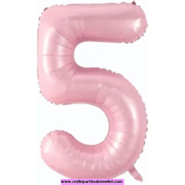 5 Rakam Pembe Folyo Balon